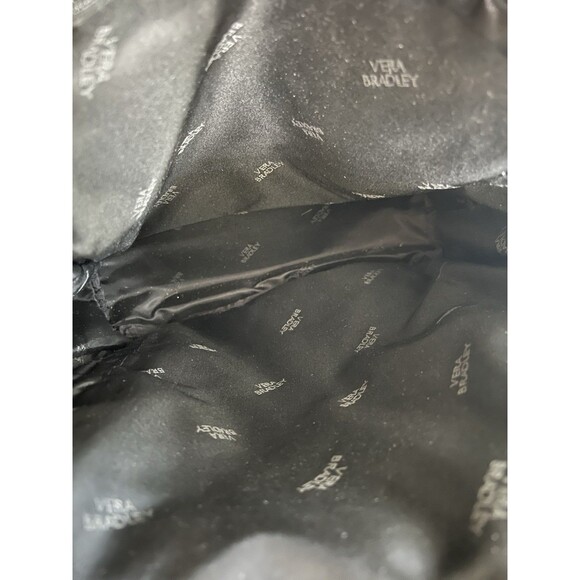 Vera Bradley Black Quilted Backpack EUC - Picture 7 of 10